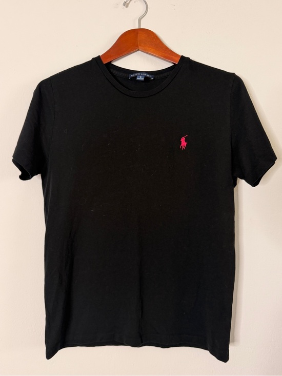 Ralph Lauren Other - Ralph Lauren Black Pink Pony Crewneck Logo Tee Sz L